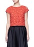 Main View - Click To Enlarge - ALICE & OLIVIA - Bead embellished floral cropped top
