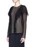 Front View - Click To Enlarge - LANVIN - Eyelet broderie anglaise ruffle top