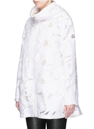 Front View - Click To Enlarge - MONCLER - 'Pistache' floral fil coupé jacket