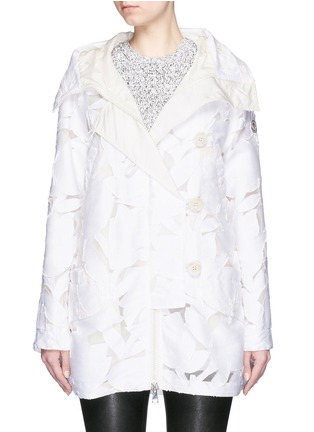 Main View - Click To Enlarge - MONCLER - 'Pistache' floral fil coupé jacket