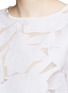 Detail View - Click To Enlarge - MONCLER - 'Maglia' drawcord hem floral fil coupé organza T-shirt