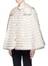 Front View - Click To Enlarge - MONCLER - 'Chinchard' hooded down cape jacket