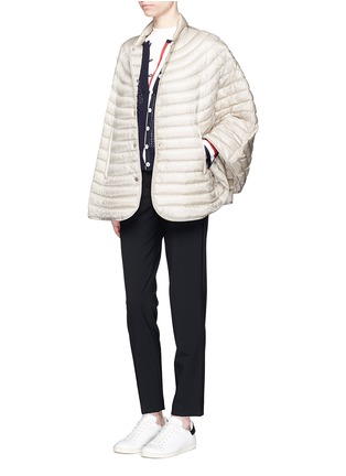 Figure View - Click To Enlarge - MONCLER - 'Chinchard' hooded down cape jacket