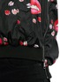 Detail View - Click To Enlarge - GIAMBA - Ladybug lip print side zip bomber jacket
