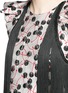 Detail View - Click To Enlarge - GIAMBA - Ruffle sleeve cherry jacquard dress