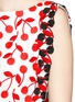 Detail View - Click To Enlarge - GIAMBA - Cherry lace embroidery organza dress