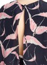 Detail View - Click To Enlarge - VALENTINO GARAVANI - Bird print open back silk cape dress