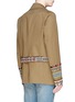 Back View - Click To Enlarge - VALENTINO GARAVANI - Ethnic embroidery double breasted twill coat
