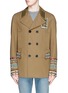 Main View - Click To Enlarge - VALENTINO GARAVANI - Ethnic embroidery double breasted twill coat