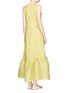 Back View - Click To Enlarge - VALENTINO GARAVANI - Silk gazar peplum sleeveless maxi dress