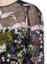 Detail View - Click To Enlarge - VALENTINO GARAVANI - Bird landscape embroidery macramé lace cape dress