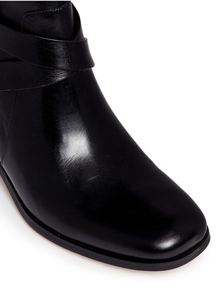 Detail View - Click To Enlarge - MICHAEL KORS - 'Bryce' logo buckle strap leather boots