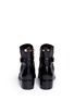 Back View - Click To Enlarge - MICHAEL KORS - 'Bryce' logo buckle strap leather boots