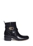 Main View - Click To Enlarge - MICHAEL KORS - 'Bryce' logo buckle strap leather boots
