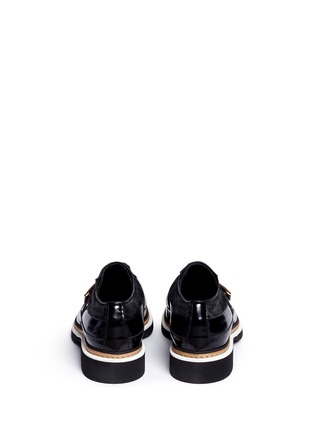 Back View - Click To Enlarge - MC Q SHOES - 'Chatsworth' calf hair Spazzolato leather slip-ons