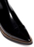 Detail View - Click To Enlarge - MC Q SHOES - 'Redchurchill' metallic heel brushed leather Chelsea boots