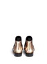 Back View - Click To Enlarge - MC Q SHOES - 'Redchurchill' metallic heel brushed leather Chelsea boots