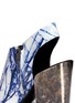 Detail View - Click To Enlarge - MC Q SHOES - Marble print patent slingback bootie sandals