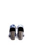 Back View - Click To Enlarge - MC Q SHOES - Marble print patent slingback bootie sandals