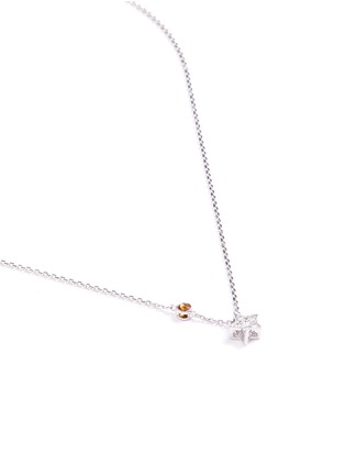 Figure View - Click To Enlarge - ANYALLERIE - Diamond citrine 18k white gold star pendant necklace – Scorpio