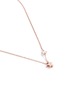Detail View - Click To Enlarge - ANYALLERIE - Diamond pearl 18k rose gold star pendant necklace – Gemini