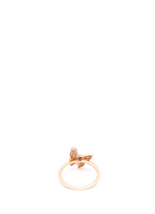 Figure View - Click To Enlarge - ANYALLERIE - Diamond 18k rose gold small butterfly ring