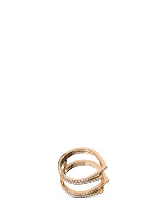 Main View - Click To Enlarge - REPOSSI - 'Antifer' diamond 18k rose gold ring