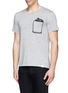 Front View - Click To Enlarge - WHITE MOUNTAINEERING - Patch pocket cotton blend T-shirt