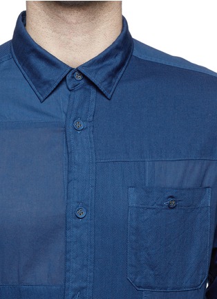 Detail View - Click To Enlarge - WHITE MOUNTAINEERING - Patchwork cotton shirt