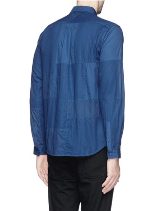 Back View - Click To Enlarge - WHITE MOUNTAINEERING - Patchwork cotton shirt