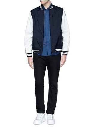 Figure View - Click To Enlarge - WHITE MOUNTAINEERING - Patchwork cotton shirt
