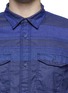 Detail View - Click To Enlarge - WHITE MOUNTAINEERING - Stripe cotton-linen shirt