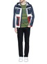 Figure View - Click To Enlarge - WHITE MOUNTAINEERING - Colourblock SAITOS® nylon jacket