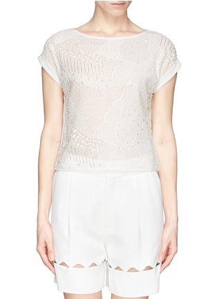 Main View - Click To Enlarge - ALICE & OLIVIA - 'Erin' embellished boxy top