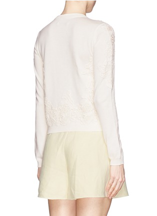 Back View - Click To Enlarge - ALICE & OLIVIA - Flower lace appliqué cardigan