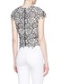Back View - Click To Enlarge - ALICE & OLIVIA - 'Eve' embroidery lace cropped T-shirt