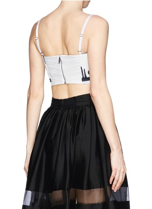 Back View - Click To Enlarge - ALICE & OLIVIA - 'Rene' damask sateen bustier