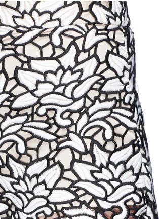 Detail View - Click To Enlarge - ALICE & OLIVIA - Embroidery lace high waist shorts