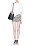 Figure View - Click To Enlarge - ALICE & OLIVIA - Embroidery lace high waist shorts