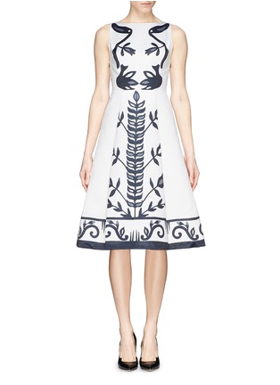 Main View - Click To Enlarge - ALICE & OLIVIA - Floral print satin dress
