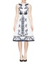 Main View - Click To Enlarge - ALICE & OLIVIA - Floral print satin dress