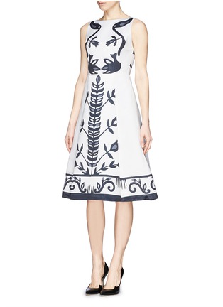 Figure View - Click To Enlarge - ALICE & OLIVIA - Floral print satin dress
