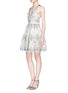 Figure View - Click To Enlarge - ALICE & OLIVIA - 'Steffy' embellished plunge V-neck dress