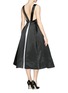 Back View - Click To Enlarge - ALICE & OLIVIA - 'Brennan' box pleat satin gown