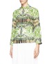 Front View - Click To Enlarge - ALICE & OLIVIA - 'Eloise' mirror garden print chiffon shirt