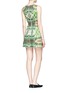 Back View - Click To Enlarge - ALICE & OLIVIA - 'Carrie' garden print bateau neck dress