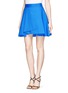 Front View - Click To Enlarge - ALICE & OLIVIA - 'Molina' asymmetric fishtail pleat skirt