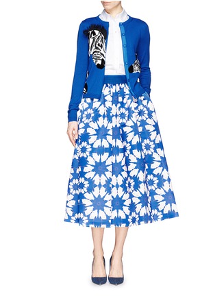 Figure View - Click To Enlarge - ALICE & OLIVIA - 'Molina' daisy crane print ball gown skirt