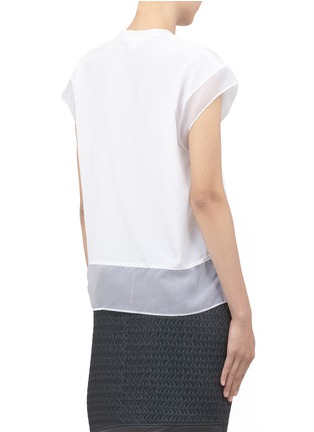 Back View - Click To Enlarge - HELMUT LANG - Organza-panel cotton-silk shirt