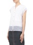Front View - Click To Enlarge - HELMUT LANG - Organza-panel cotton-silk shirt